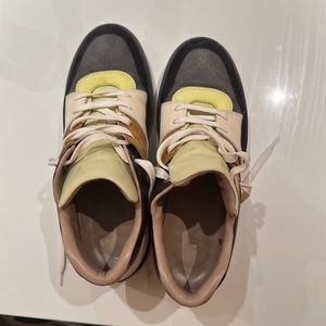 Lanvin Yellow/Brown Leather Boots UK 7 US 8